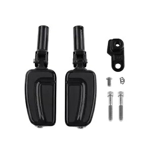 後部助手席フットペグ ペグマウント ハーレー ソフテイル スリム FLSS 2012-2017 ブラックに適合 Rear Passenger Footpegs Pegs Mount Fit Harley Softail Slim FLSS 2012-2017 Black 【並行輸入品】