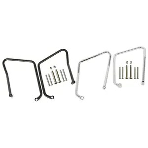 クローム/ブラックサドルバッグサドルバッグサポートブラケットハーレースポーツスターXL 04-16用 Chrome/Black Saddlebag Saddle Bag Support Brackets For Harley Sportster XL 04-16 【並行輸入品】