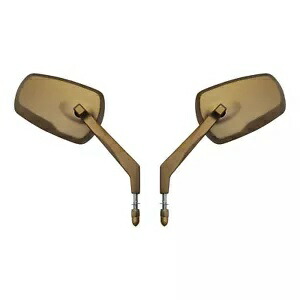ゴールド バックミラー ハーレー ツーリング エレクトラ ロード キング グライド 1982-2024 に適合 Gold Rear-View Mirrors Fit For Harley Touring Electra Road King Glide 1982-2024 【並行輸入品】