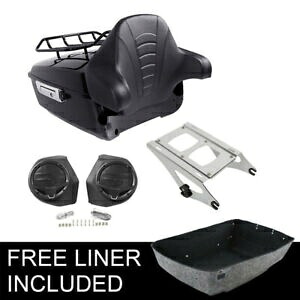 キングトランクバックレストラックスピーカーマウントハーレーツアーパックロードグライド14-24に適合 King Trunk Backrest Rack Speaker Mount Fit For Harley Tour-Pak Road Glide 14-24 【並行輸入品】