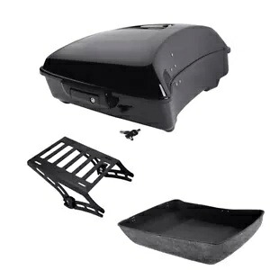 ブラックチョップドパック トランクマウントラック ハーレーツアーパック ロードキング 2014-2024に適合 Black Chopped Pack Trunk Mount Rack Fits For Harley Tour Pak Road King 2014-2024 【並行輸入品】