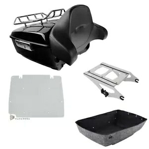 キングトランク バックレスト マウント ラック プレート ハーレー ツアーパック ストリート グライド 14-24 に適合 King Trunk Backrest Mount Rack Plate Fit For Harley Tour-Pak Street Glide 14-24 【並行輸入品】