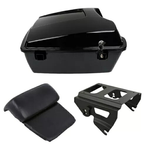 ブラックチョップドトランクソロマウントラックハーレーツーリングツアーパック2009-2013 12用 Black Chopped Trunk Solo Mount Rack Fit For Harley Touring Tour Pak 2009-2013 12 【並行輸入品】