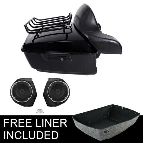 キングトランク荷物ラックスピーカーハーレーツアーパックロードグライド2015-2024 23に適合 King Trunk Luggage Rack Speakers Fit For Harley Tour Pak Road Glide 2015-2024 23 【並行輸入品】