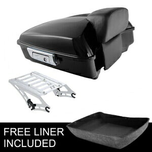 チョップド トランク バックレスト 2 アップ マウント ラック ハーレー ツーリング ツアー パック 2014-2024 に適合 Chopped Trunk Backrest 2 Up Mount Rack Fit For Harley Touring Tour Pak 2014-2024 【並行輸入品】