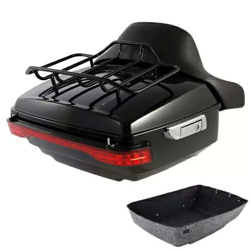 キングトランク荷物ラックバックレストライトハーレーツーリングツアーパック2014-2024用 King Trunk Luggage Rack Backrest Light Fit For Harley Touring Tour Pak 2014-2024 【並行輸入品】
