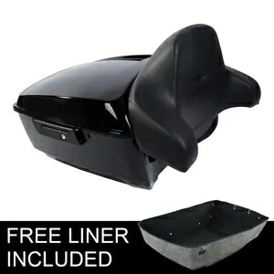 ブラック キング パック トランク背もたれパッド ハーレー ツアー パック ストリート グライド 2014-24 に適合 Black King Pack Trunk Backrest Pad Fit For Harley Tour Pak Street Glide 2014-24 【並行輸入品】