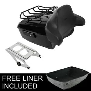 ブラックキング トランクパッド ラックマウント ハーレー エレクトラ ロード ストリート グライド 14-2024用 Black King Trunk Pad Rack Mount Fit For Harley Electra Road Street Glide 14-2024 【並行輸入品】