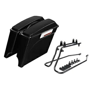 ブラックサドルバッグサドルバッグ変換ブラケットハーレーソフテイル 1986-2017 に適合 Black Saddle Bags Saddlebags Conversion Bracket Fit For Harley Softail 1986-2017 【並行輸入品】 58,685円