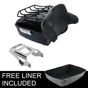キングトランクバックレストラックマウントハーレーツアーパックパックロードキング2009-2013に適合 King Trunk Backrest Rack Mount Fit For Harley Tour-Pak Pack Road King 2009-2013 【並行輸入品】