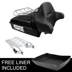 チョップドトランクバックレスト & マウントトップラック ハーレーツアーパックロードグライド 14-24 に適合 Chopped Trunk Backrest & Mount Top Rack Fit For Harley Tour Pak Road Glide 14-24 【並行輸入品】
