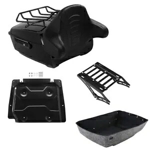 キングトランク荷物バックレストマウントラックプレートハーレーロードグライド 2014-24 に適合 King Trunk Luggage Backrest Mount Rack Plate Fits For Harley Road Glide 2014-24 【並行輸入品】