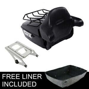 ブラックキング トランクバックレストパッドマウント ハーレーツアーパックパックツーリング 14-2024用 Black King Trunk Backrest Pad Mount Fit For Harley Tour Pak Pack Touring 14-2024 【並行輸入品】