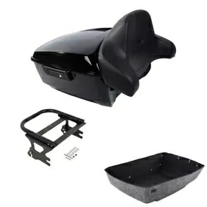 ブラックキングパック トランク背もたれパッド ブラックラック ハーレーツーリンググライド 97-08用 Black King Pack Trunk Backrest Pad Black Rack Fit For Harley Touring Glide 97-08 【並行輸入品】