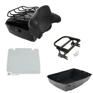 キングトランクバックレストマウントラックプレートハーレーツアーパックロードキング1997-2008に適合 King Trunk Backrest Mount Rack Plate Fit For Harley Tour Pak Road King 1997-2008 【並行輸入品】