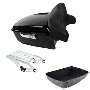 キングトランクバックレストクローム取り付けラックハーレーツアーパックロードキング14-24に適合 King Trunk Backrest Chrome Mounting Rack Fit For Harley Tour Pak Road King 14-24 【並行輸入品】