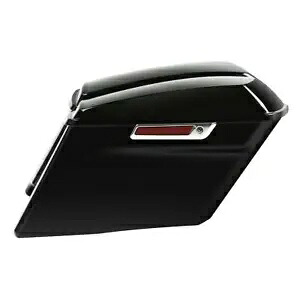 ブラック 4インチ ストレッチサドルバッグ ハーレーツーリングロードストリートグライド 2014-2024 に適合 Black 4\