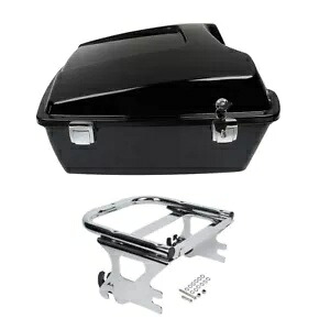 10.7インチ チョップドトランク ツーアップマウントラック ハーレーツアーパックツーリング1997-2008に適合 10.7'' Chopped Trunk Two Up Mount Rack Fit For Harley Tour Pak Touring 1997-2008 【並行輸入品】
