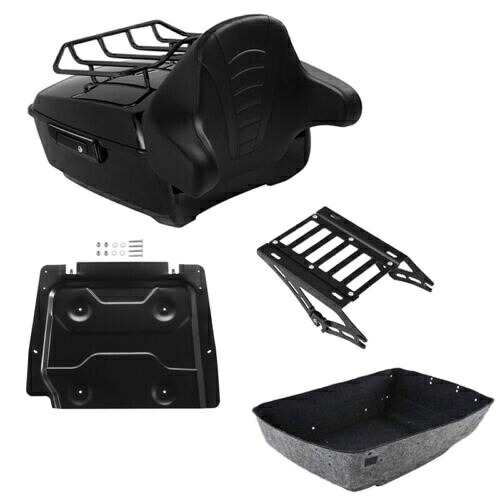 キングトランク荷物バックレストマウントラックベースプレートハーレーツーリング 2014-24 に適合 King Trunk Luggage Backrest Mount Rack Base Plate Fit For Harley Touring 2014-24 【並行輸入品】