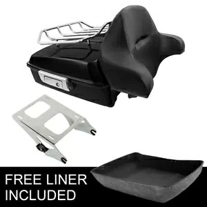 チョップド ツアー トランク パック バックレスト ツーアップ ラック ハーレー ロード グライド 2014-2024 に適合 Chopped Tour Trunk Pack Backrest Two-Up Rack Fit For Harley Road Glide 2014-2024 【並行輸入品】