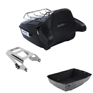キングトランクバックレストパッドラックマウントハーレーツアーパックツーリンググライド2009-13用 King Trunk Backrest Pad Rack Mount Fit For Harley Tour Pak Touring Glide 2009-13 【並行輸入品】