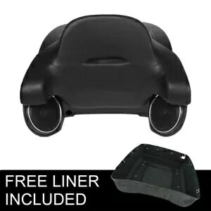 マットブラック キング ツアー トランク バックレスト パッド スピーカー ハーレー ツーリング 2014-24 に適合 Matte Black King Tour Trunk Backrest Pad Speakers Fit For Harley Touring 2014-24 【並行輸入品】