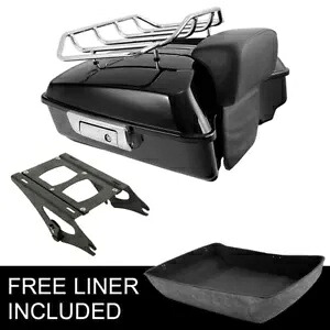 チョップドトランクバックレストマウントラック ハーレーツアーパックストリートグライド14-24 22に適合 Chopped Trunk Backrest Mount Rack Fit For Harley Tour-Pak Street Glide 14-24 22 【並行輸入品】