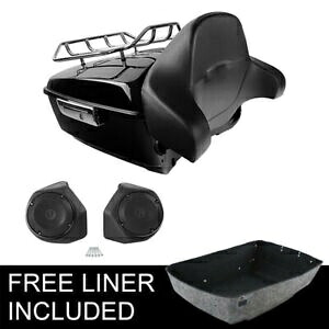 キングトランクバックレストラックスピーカーハーレーツアーパックトライロードグライド2014-24に適合 King Trunk Backrest Rack Speakers Fit For Harley Tour Pak Tri Road Glide 2014-24 【並行輸入品】