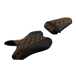 ライダー運転席 & 助手席ヤマハ YZF R1 2007-2008 2008 ブラックオレンジに適合 Rider Driver & Passenger Seats Fit For Yamaha YZF R1 2007-2008 2008 Black Orange 【並行輸入品】