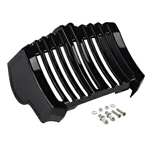 オイルクーラーカバー ハーレーロードストリートエレクトラグライド 2017-2024 ビビッドブラックに適合 Oil Cooler Cover Fits For Harley Road Street Electra Glide 2017-2024 Vivid Black 【並行輸入品】