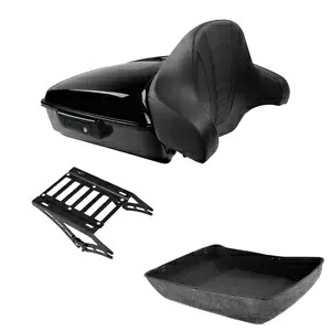 ブラック チョップド パック トランク バックレスト マウント ハーレー ツアーパック ツーリング 14-2024 に適合 Black Chopped Pack Trunk Backrest Mount Fits For Harley Tour-Pak Touring 14-2024 【並行輸入品】