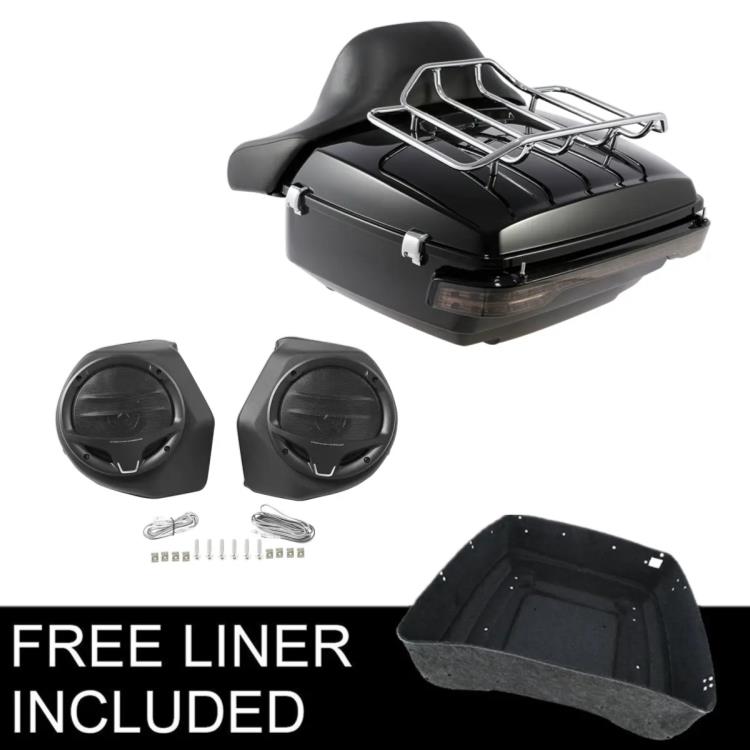 キング トランク ラック パッド スピーカー ライトフィット ハーレー ツアー パック エレクトラ グライド 14-2024 King Trunk Rack Pad Speakers Light Fit For Harley Tour Pak Electra Glide 14-2024 【並行輸入品】