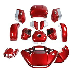 フェアリング ハーレー ロード グライド リミテッド 2015-2024 ウィキッド レッド/バラクーダ シルバーに適合 Fairing Fit For Harley Road Glide Limited 2015-2024 Wicked Red /Barracuda Silver 【並行輸入品】