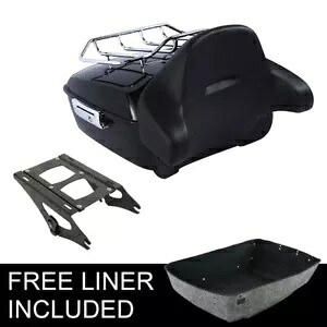 キングパック トランク バックレスト ラック ハーレー ツーリング エレクトラ ロード グライド 2014-24 に適合 King Pack Trunk Backrest Rack Fit For Harley Touring Electra Road Glide 2014-24 【並行輸入品】