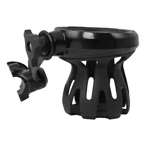 ブラックハンドルバーマウントドリンクカップホルダーハーレーストリートグライドダイナ1インチバーに適合 Black Handlebar Mount Drink Cup Holder Fit For Harley Street Glide Dyna 1'' Bar 【並行輸入品】
