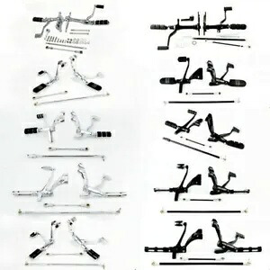 ブラック/クロームフォワードコントロールペグレバーリンケージフィットハーレースポーツスターXL883 Black/Chrome Forward Controls Pegs Levers Linkage Fit For Harley Sportster XL883 【並行輸入品】