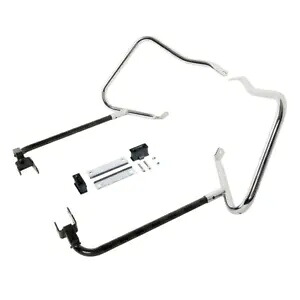 クロームサドルバッグ取付ブラケットガードバーハーレーツーリングFLHX 14-24に適合 Chrome Saddle Bags Mounting Bracket Guard Bars Fit For Harley Touring FLHX 14-24 【並行輸入品】