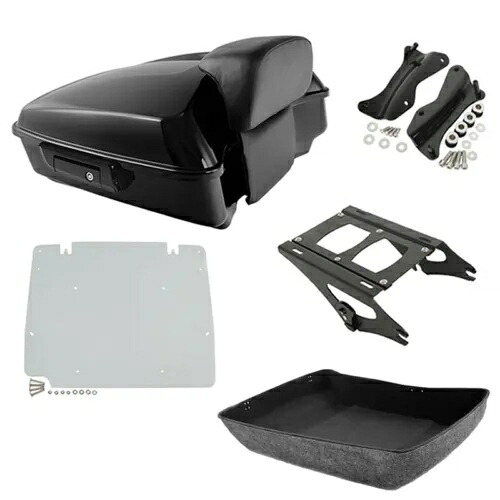 みじん切りトランクパッドマウントプレートドッキングキットハーレーツアーパックツーリング14-24に適合 Chopped Trunk Pad Mount Plate Docking Kit Fit For Harley Tour Pak Touring 14-24 【並行輸入品】
