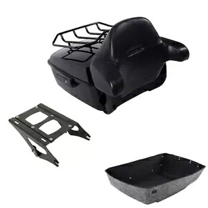 ブラックキング トランク バックレスト マウント ラック ハーレー ロード グライド ツアー パック 14-2024 に適合 Black King Trunk Backrest Mount Rack Fit For Harley Road Glide Tour Pak 14-2024 【並行輸入品】