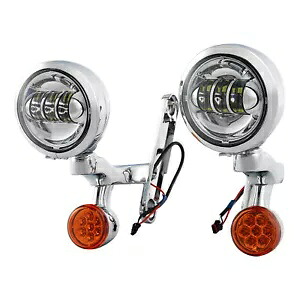 パッシングターンシグナルフォグライトブラケットハーレーツーリングロードキング 1994-2024 に適合 Passing Turn Signal Fog Light Bracket Fit For Harley Touring Road King 1994-2024 【並行輸入品】