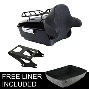 キングトランク背もたれ荷物レールマウントラックハーレーロードグライド 2014-2024 に適合 King Trunk Backrest Luggage Rail Mount Rack Fit For Harley Road Glide 2014-2024 【並行輸入品】