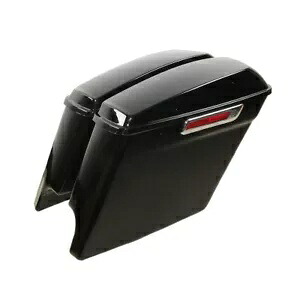 ブラック 5インチ ストレッチサドルバッグ ラッチキー ハーレーロードキンググライド 2014-2022用 Black 5\