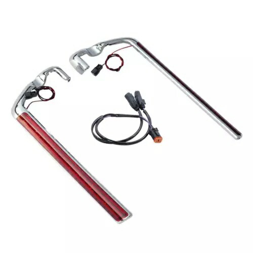 サドルバッグ LED サイドマーカーライト レッドレンズ ハーレーツーリングロードグライド 14-2023用 Saddlebags LED Side Marker Light Red Lens For Harley Touring Road Glide 14-2023 【並行輸入品】