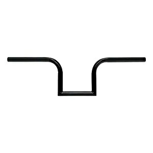 ブラックスチール 7インチ ライズ Zバー 1インチ ハンドルバー ハーレーダイナ ストリートボブ ファットボブに適合 Black Steel 7\