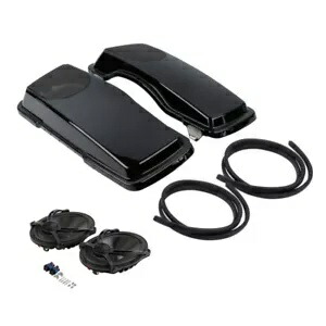 ビビッドブラックサドルバッグ蓋 5x7 インチスピーカーハーレーストリートロードグライド 93-13 に適合 Vivid Black Saddlebag Lids 5x7'' Speakers Fit For Harley Street Road Glide 93-13 【並行輸入品】