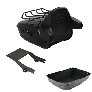 キングパック トランク バックレスト マウント ラック ハーレー ツアー パック エレクトラ グライド 97-08 に適合 King Pack Trunk Backrest Mount Rack Fits For Harley Tour Pak Electra Glide 97-08 【並行輸入品】
