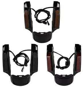 リアフェンダーフェイシア LED ライトレッド/スモーク/オレンジレンズはハーレーツーリング 14-24 に適合 Rear Fender Fascia LED Light Red/Smoke/Orange Lens Fits For Harley Touring 14-24 【並行輸入品】