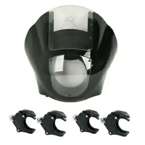 フロントヘッドライトクォーターフェアリング 49 ミリメートルクランプハーレーダイナローライダーファットボブに適合 Front Headlight Quarter Fairing 49mm Clamps Fit For Harley Dyna LowRider Fat Bob 【並行輸入品】