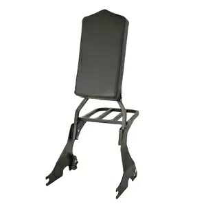 ブラック シーシーバー バックレスト 荷物ラック ハーレー スポーツスター XL 883 1200 04-22用 Black Sissy Bar Backrest Luggage Rack Fit For Harley Sportster XL 883 1200 04-22 【並行輸入品】