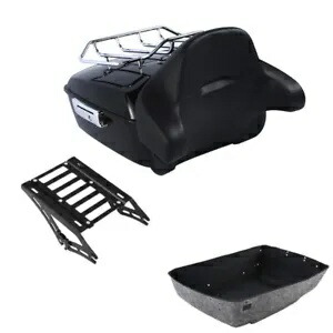 キングトランク背もたれパッドラックマウントハーレーツアーパックロードキングFLHR 14-24に適合 King Trunk Backrest Pad Rack Mount Fit For Harley Tour Pak Road King FLHR 14-24 【並行輸入品】